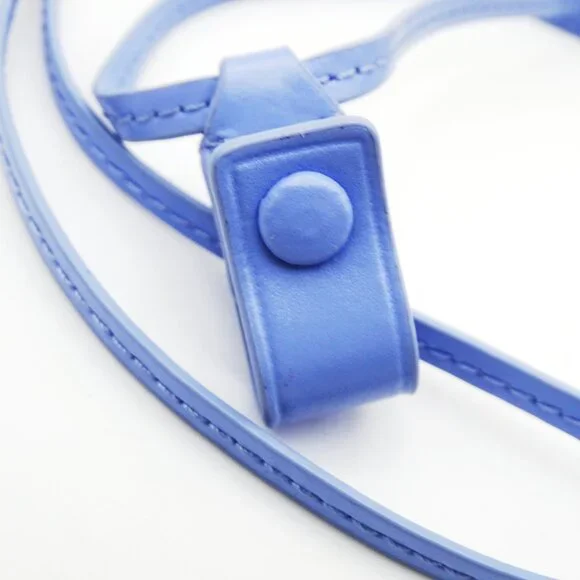 STAUD Shirley Micro Necklace in  Blue Hydrangea Color Leather - Picture 10 of 12